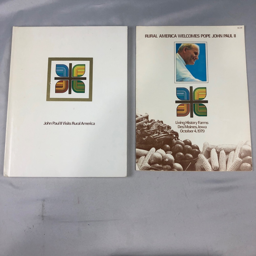 Vintage 1979 Pope John Paul II Visits Rural America Iowa Living History Farms 2p